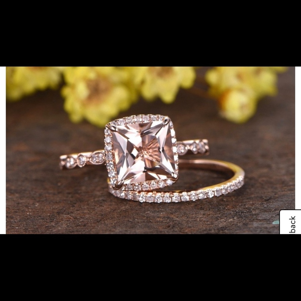 10k rose gold light pink ring